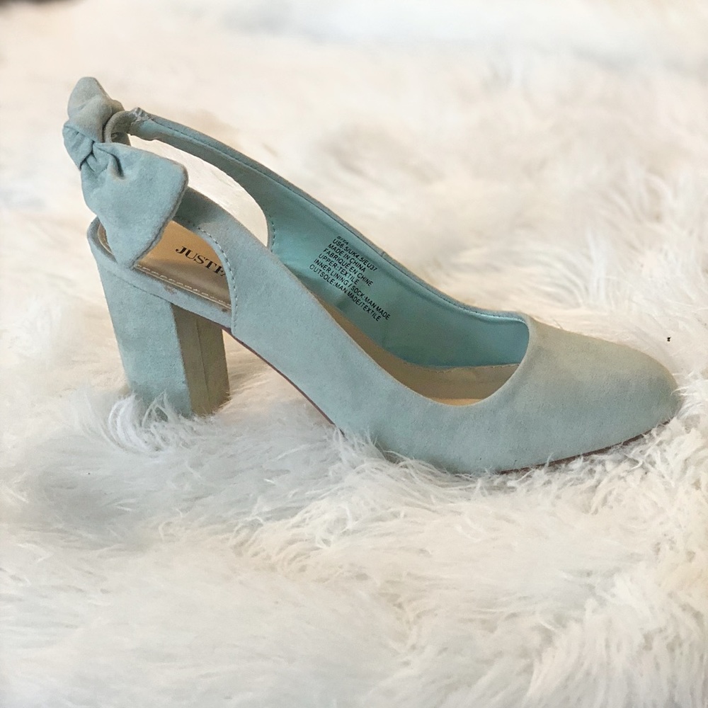 NEW Slingback pump heel bow detail Sz 6.5 JustFab